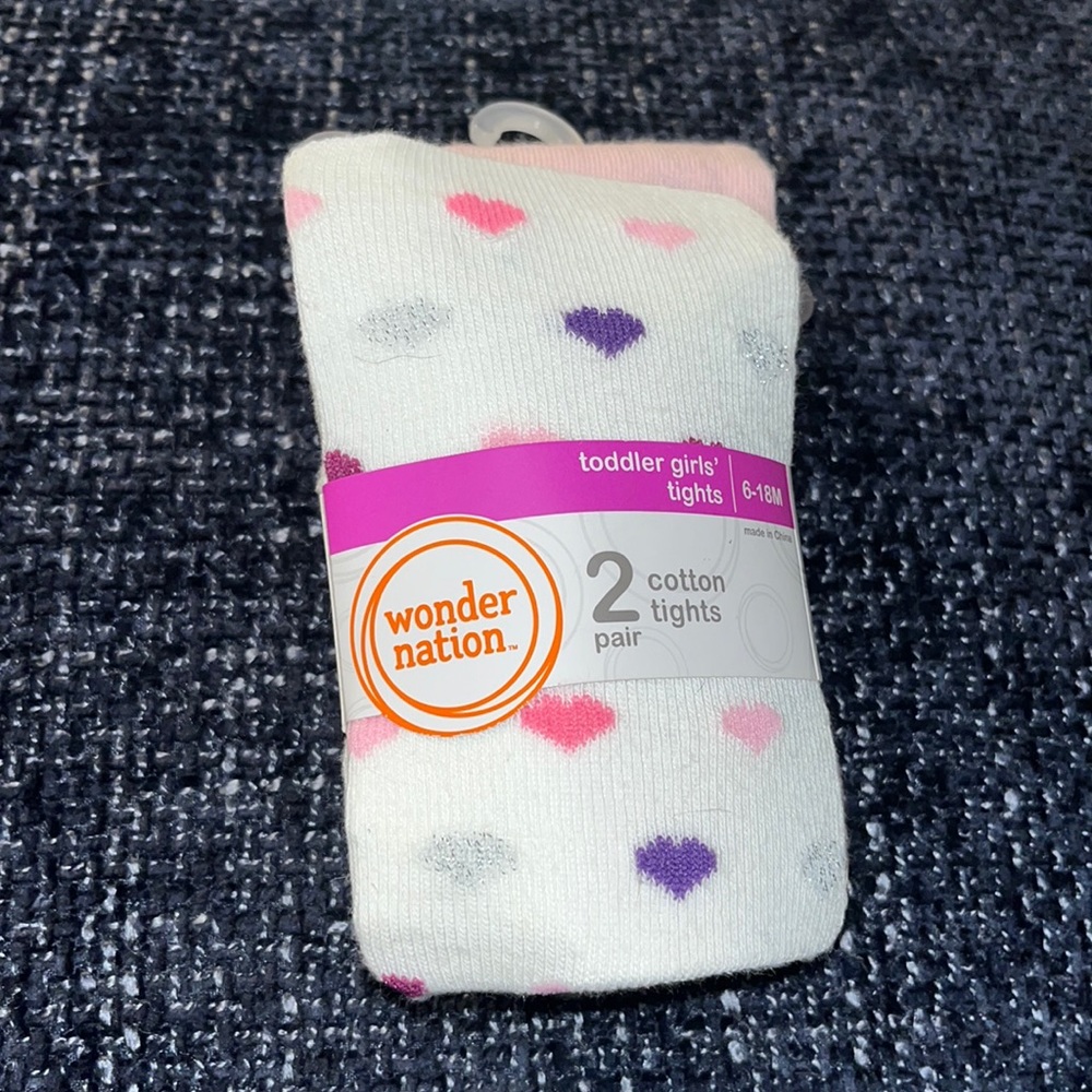 NWT! Two Cotton Tights Girls